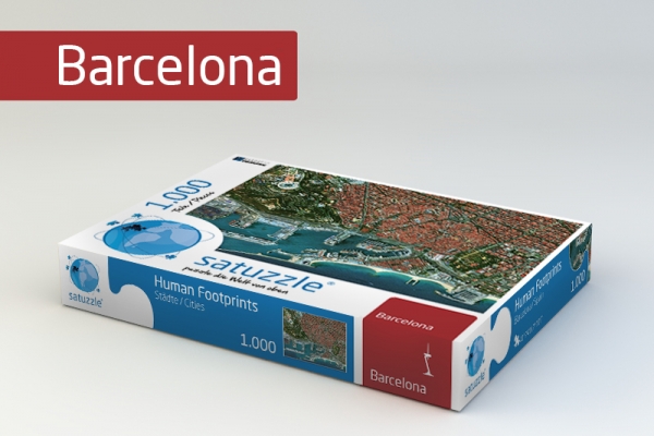 Satellitenbild Puzzle Barcelona - 1000 Teile